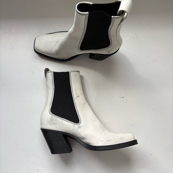Rag & Bone Axis Leather‎ Boots In Antique White Sz 36.5/ US 6.5 $425 - Picture 4 of 8